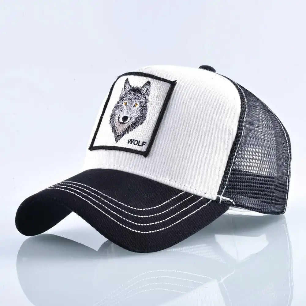 Vintage Baseballkappe mit Hundestickerei