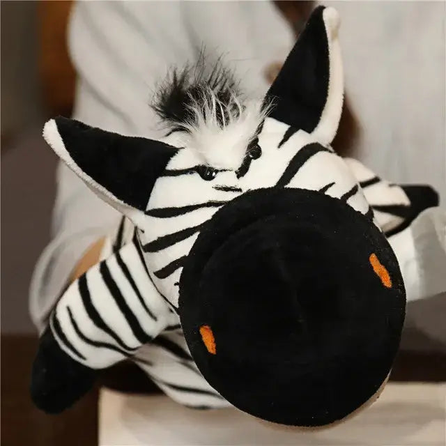 Petoria™ Tier Handpuppe Deluxe als Zebra mit weichem Material, ideal für kreatives Spielen und Rollenspiele.