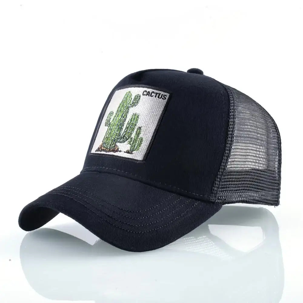 Vintage Baseballkappe mit Hundestickerei