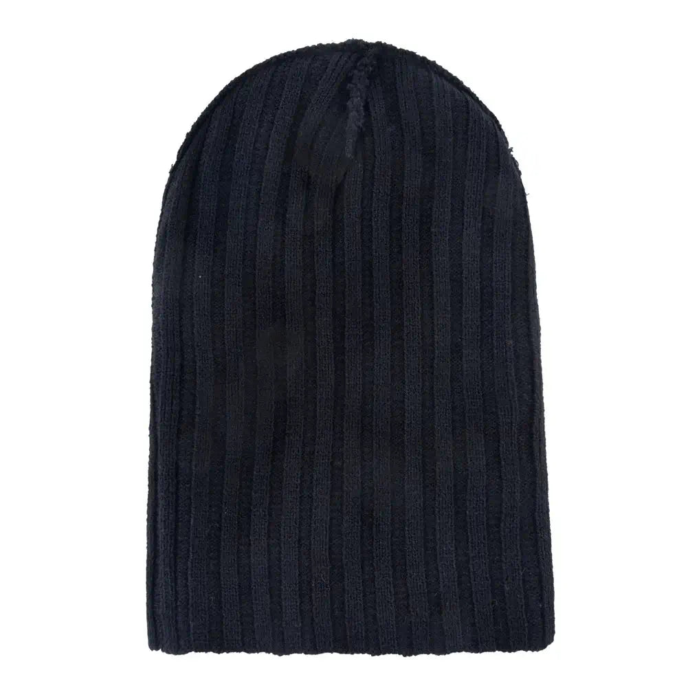 Strick Beanie mit Waschbär Patch – Warme Unisex Wintermütze