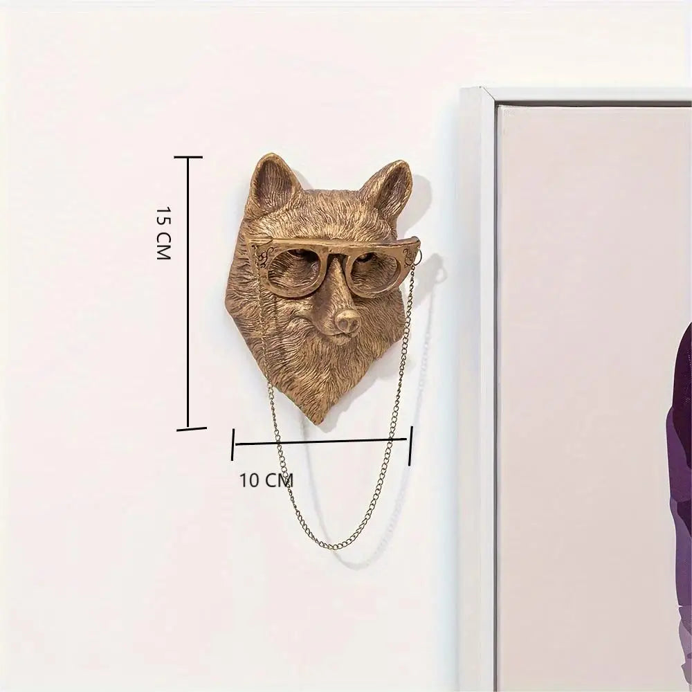 Decor Wall Art Decor Deer Head Wall Hanging Home Decor Bronzed Resin Animal Hanging Sculpture Animal Head Wall Hanging Ornaments Petoria Store