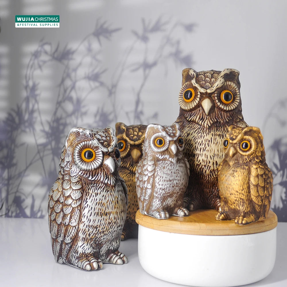 Garden Decor Realistic Owl Statue Scarecrow Fake Bird Scarer Lawn Garden Courtyard House Decorative Figurine Home Decoration Toy Petoria Store