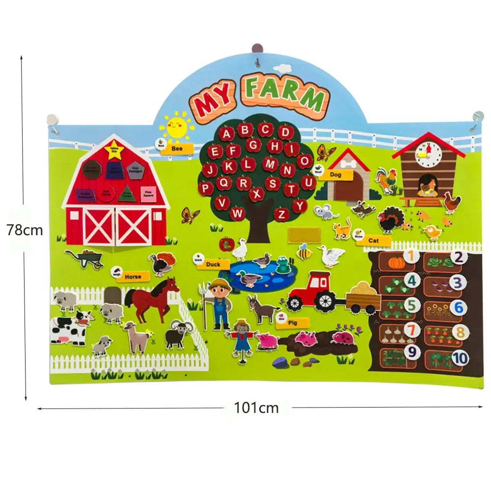 🐄 Petoria™ Bauernhof Filz Geschichten Set