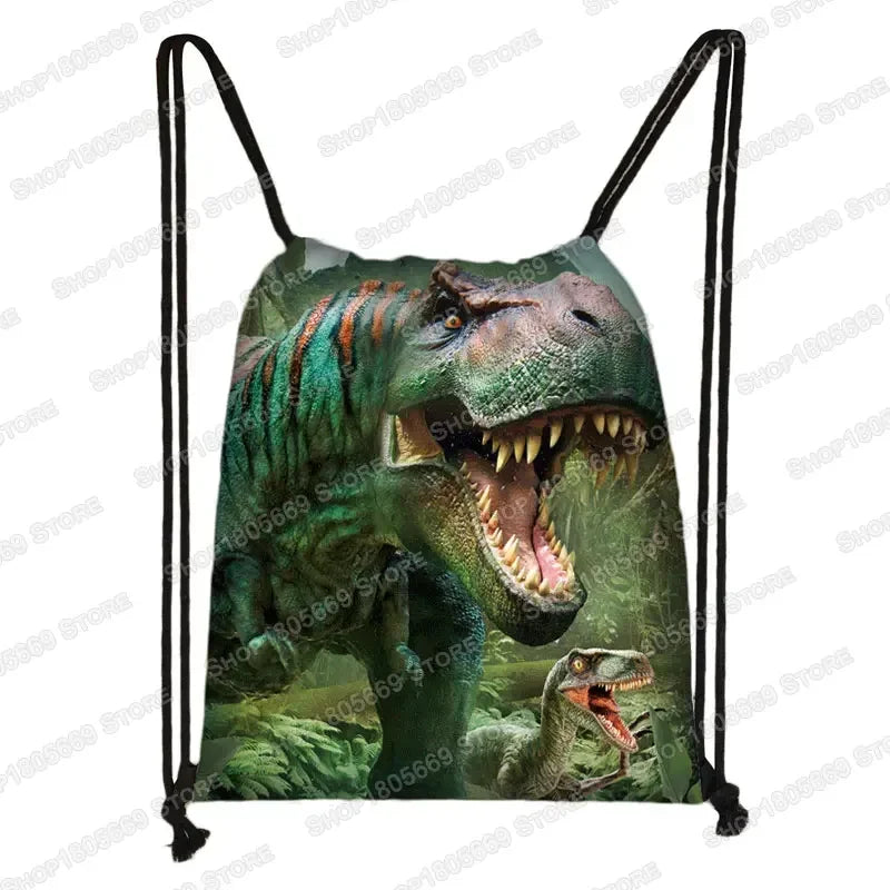 Ancient Animal Dinosaur Backpack Women Men Travel Bag Teenager Boys Girls Bookbag Children Canvas Drawstring Bag Kids Gift Petoria Store