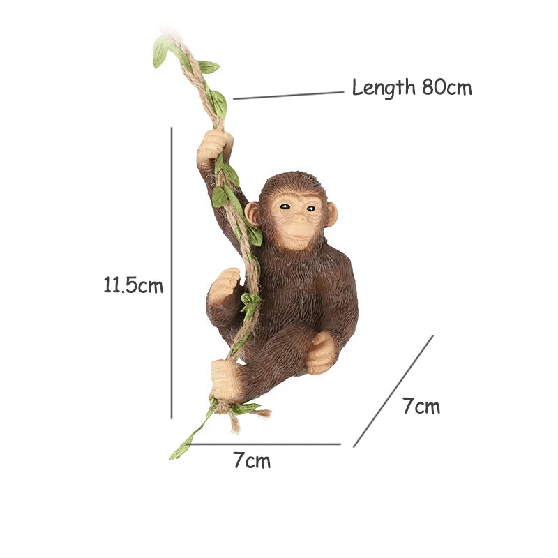Creative Resin Animal Hanging Garden Ornaments - Koala & Orangutan Mini Figurines Decor for Lawn Garden Yard Terrace Patio Tree Petoria Store