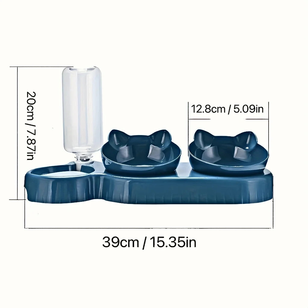 3-in-1 Futter- und Wassernapf mit Nackenschutz