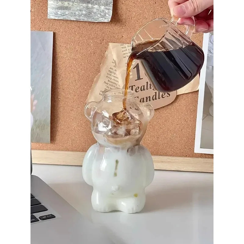Cartoon Bär Keramiktasse mit Strohhalm Premium.....