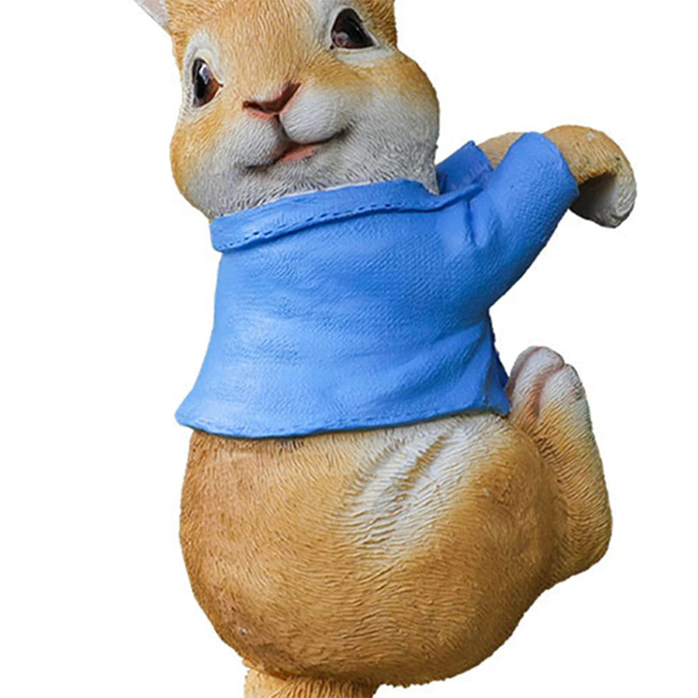 Cute Rabbit Figurine Decoration Garden Supplies Resin Flower Pot Pendant Craft Handicraft Gifts for Garden Flowers Pot Petoria Store
