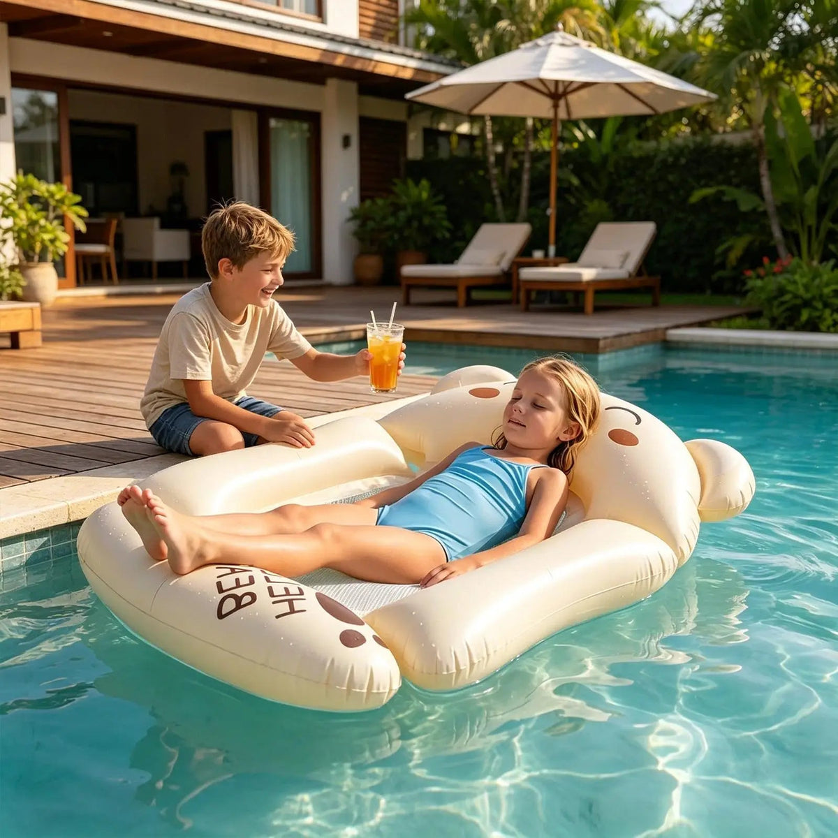 Pool Lounger Float Inflatable swimming pool floats floating beds/water recreation hammocks Floating Beds Inflatable Float Petoria Store