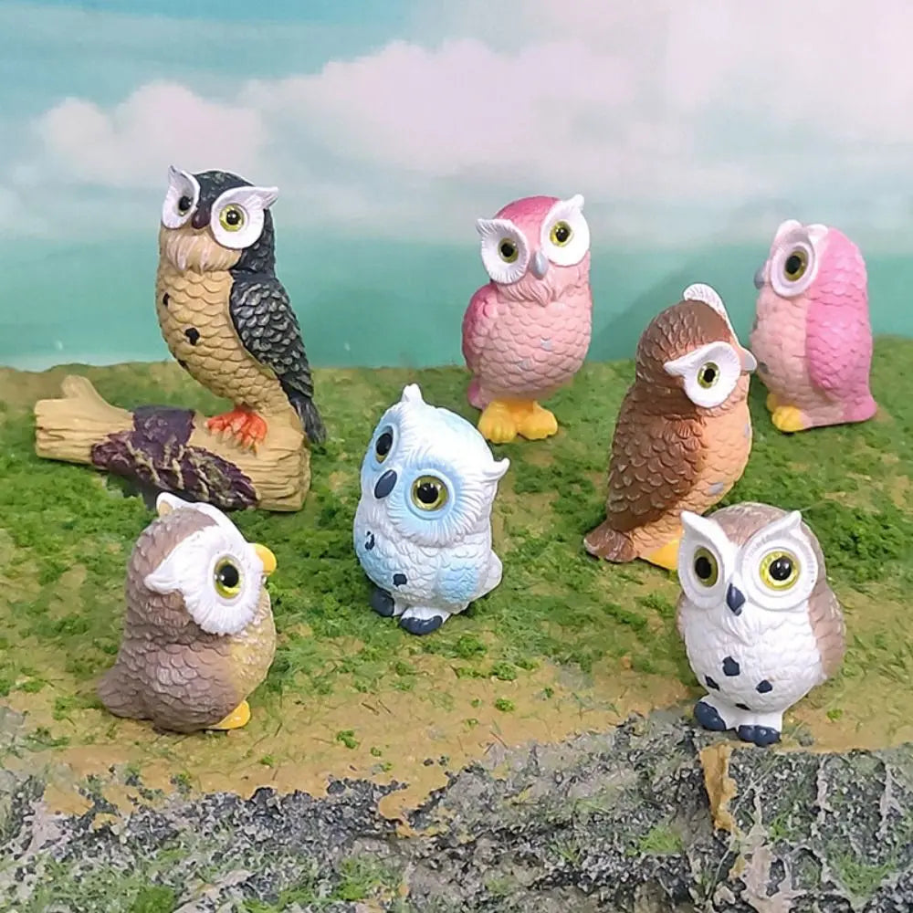Micro landscape cute owl animal hand-made gardening landscaping decoration accessories desktop small ornaments Petoria Store