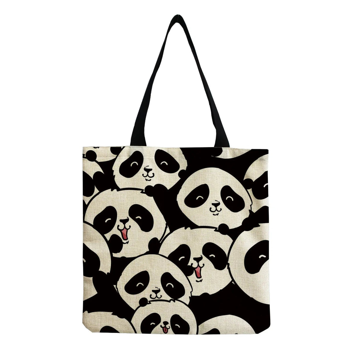 Cartoon Cute Dinosaur Printed Tote Linen Personality Girl Shoulder Bag Large Capacity Travel Storage Packs Women Shopping Bag Petoria Store