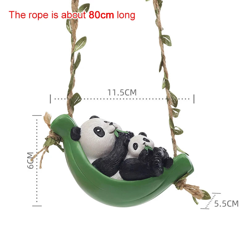 Garden Animal Pendant Cute Parent-child Resin Hanging Piece Horticulture Decoration Ornament Landscape Warm Lovers Hangings Petoria Store