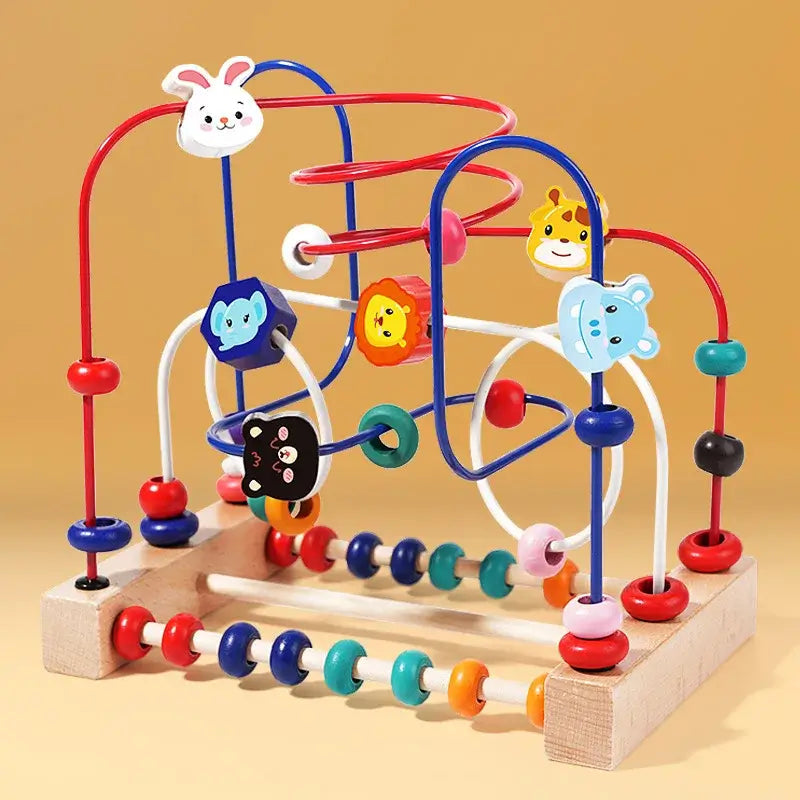 Holz Perlenlabyrinth Lernspiel für Kinder Petoria