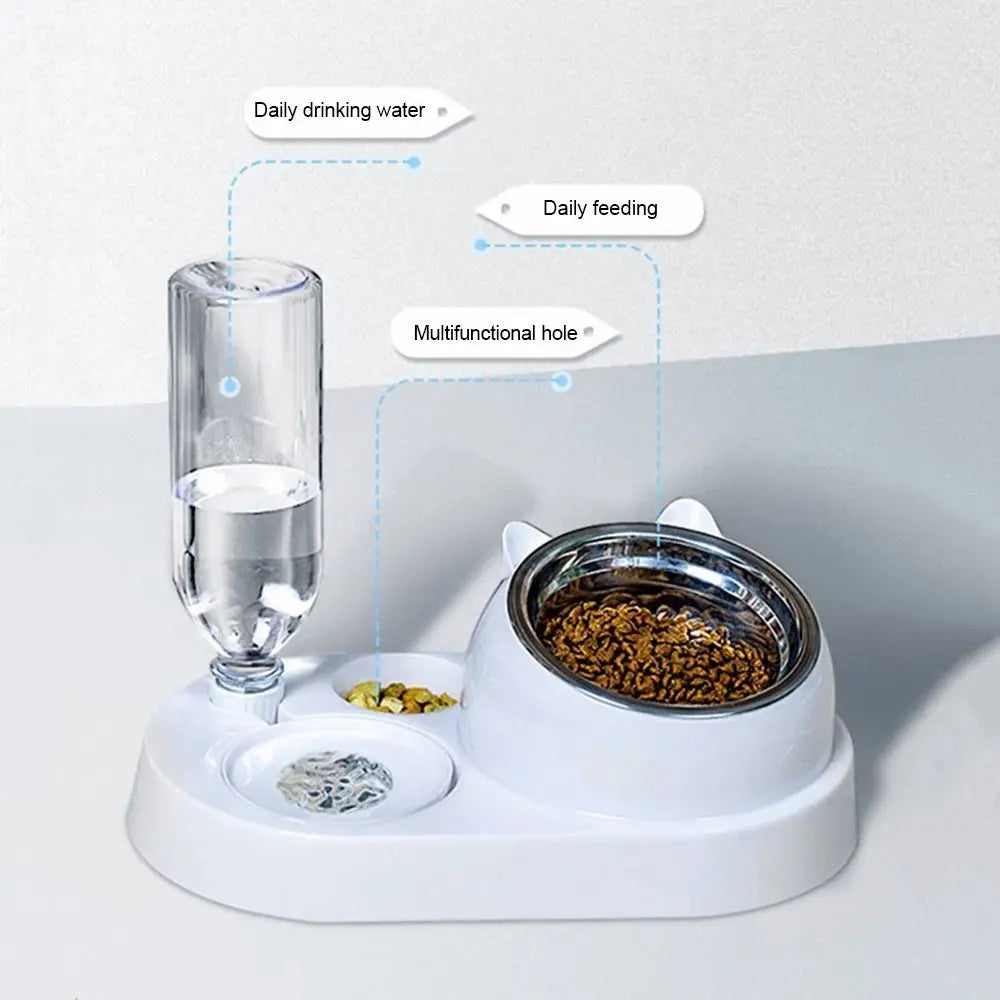2-in-1 Futter- und Wasserspender für Hunde und Katzen