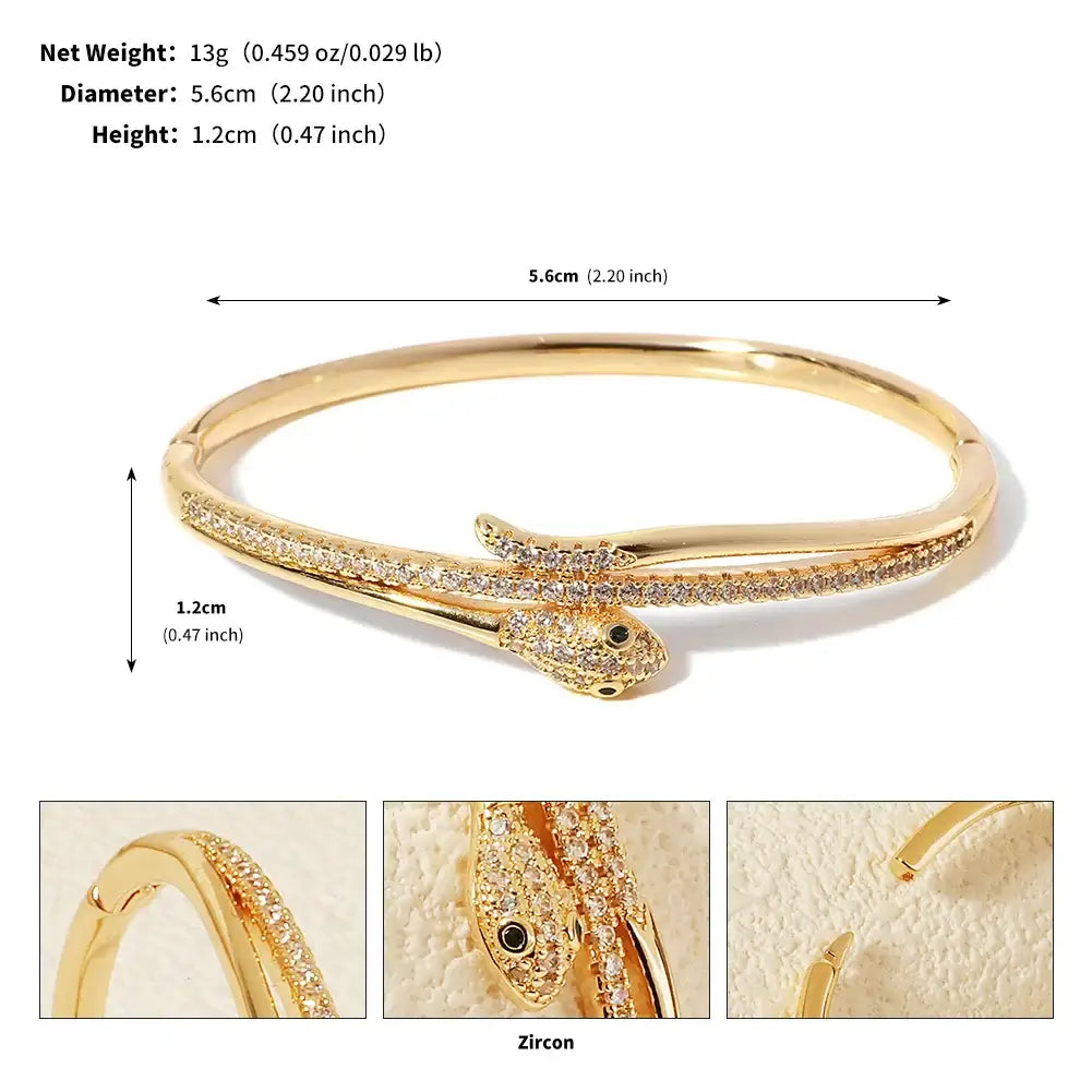 Goldenes Tier Armband aus Edelstahl