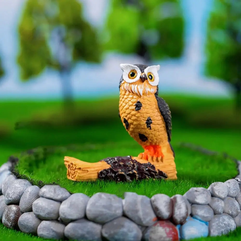 Micro landscape cute owl animal hand-made gardening landscaping decoration accessories desktop small ornaments Petoria Store