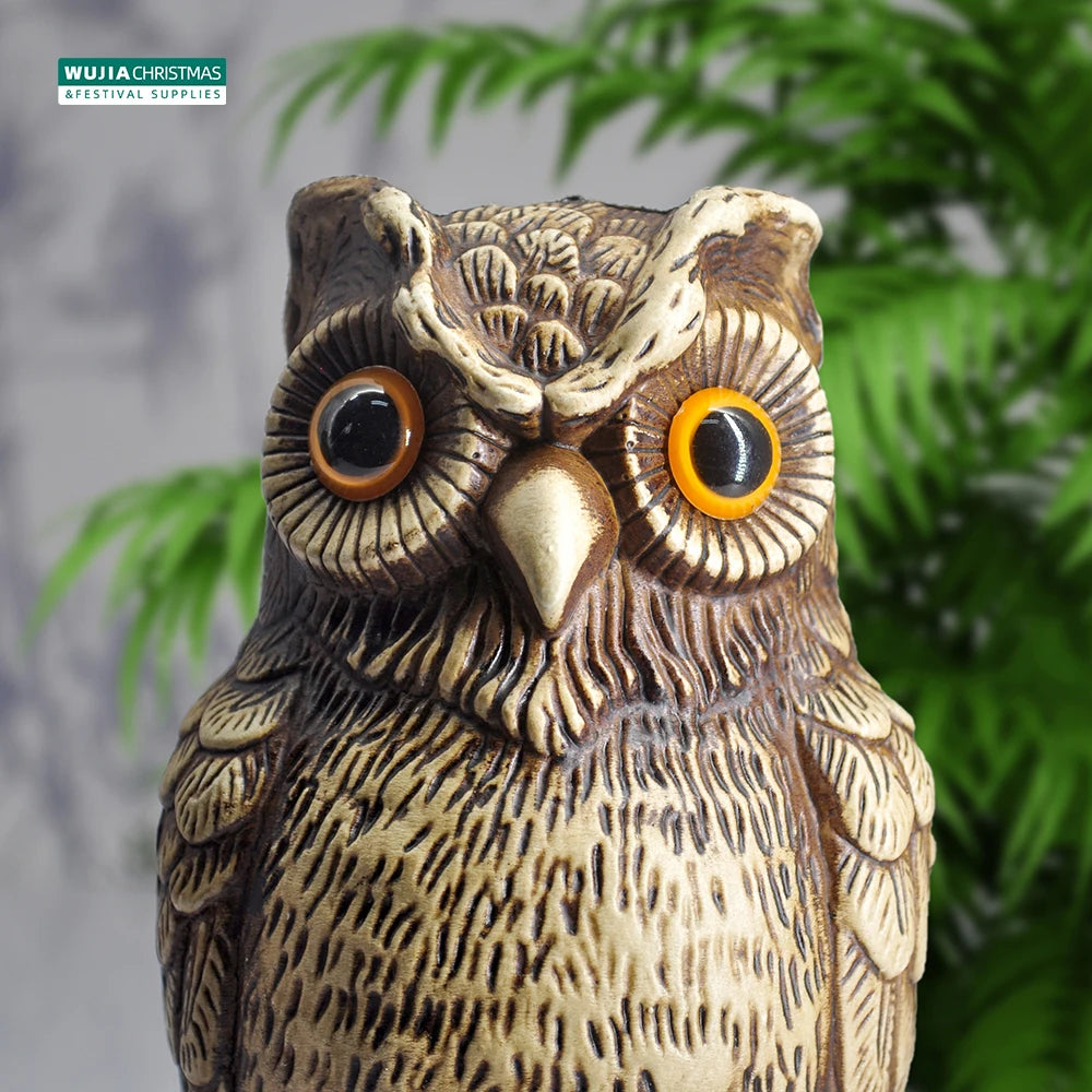 Garden Decor Realistic Owl Statue Scarecrow Fake Bird Scarer Lawn Garden Courtyard House Decorative Figurine Home Decoration Toy Petoria Store