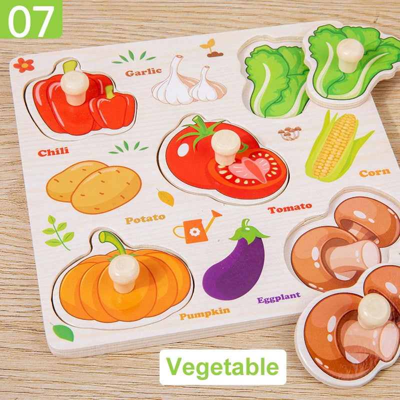 Montessori Holzpuzzle Lernspielzeug für Kinder