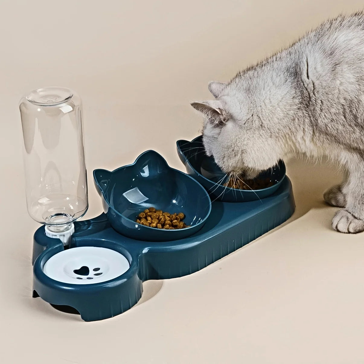 3-in-1 Futter- und Wassernapf mit Nackenschutz