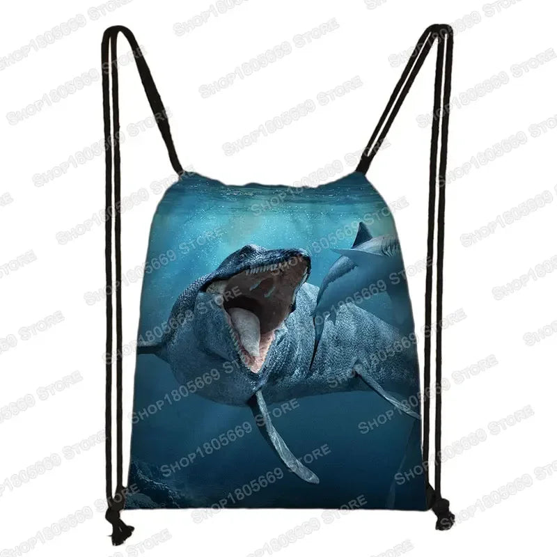 Ancient Animal Dinosaur Backpack Women Men Travel Bag Teenager Boys Girls Bookbag Children Canvas Drawstring Bag Kids Gift Petoria Store