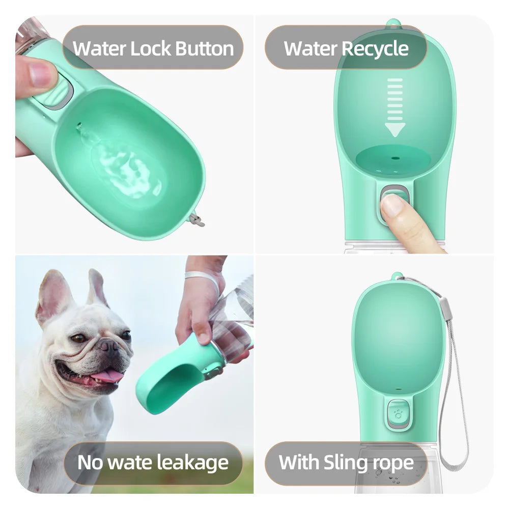 Portable Dog Water Bottle For Small Large Dogs Cat Outdoor Leakproof Walking Drinking Bowls Chihuahua French Bulldog Supplies Petoria Store