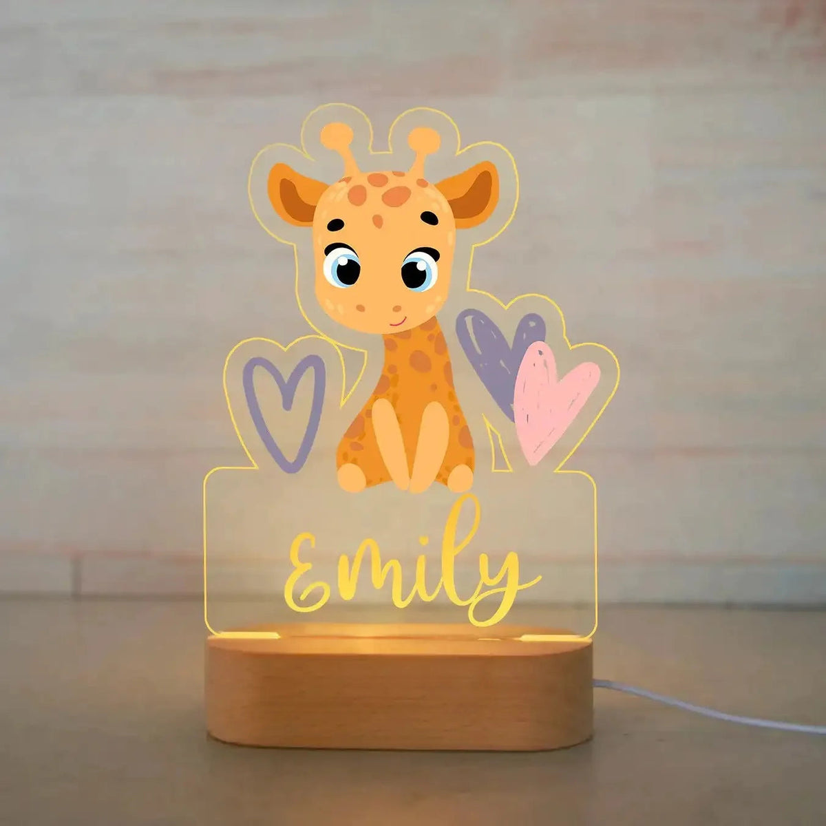 Picture Frame Light Children Animal Night Light Custom Acrylic Lamp Baby Kids Bedroom Decor Neonate Birthday Christmas Gift Petoria Store