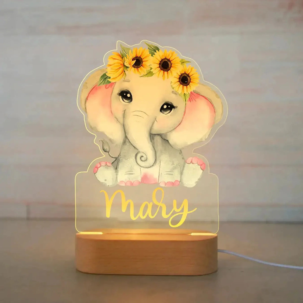 Picture Frame Light Children Animal Night Light Custom Acrylic Lamp Baby Kids Bedroom Decor Neonate Birthday Christmas Gift Petoria Store