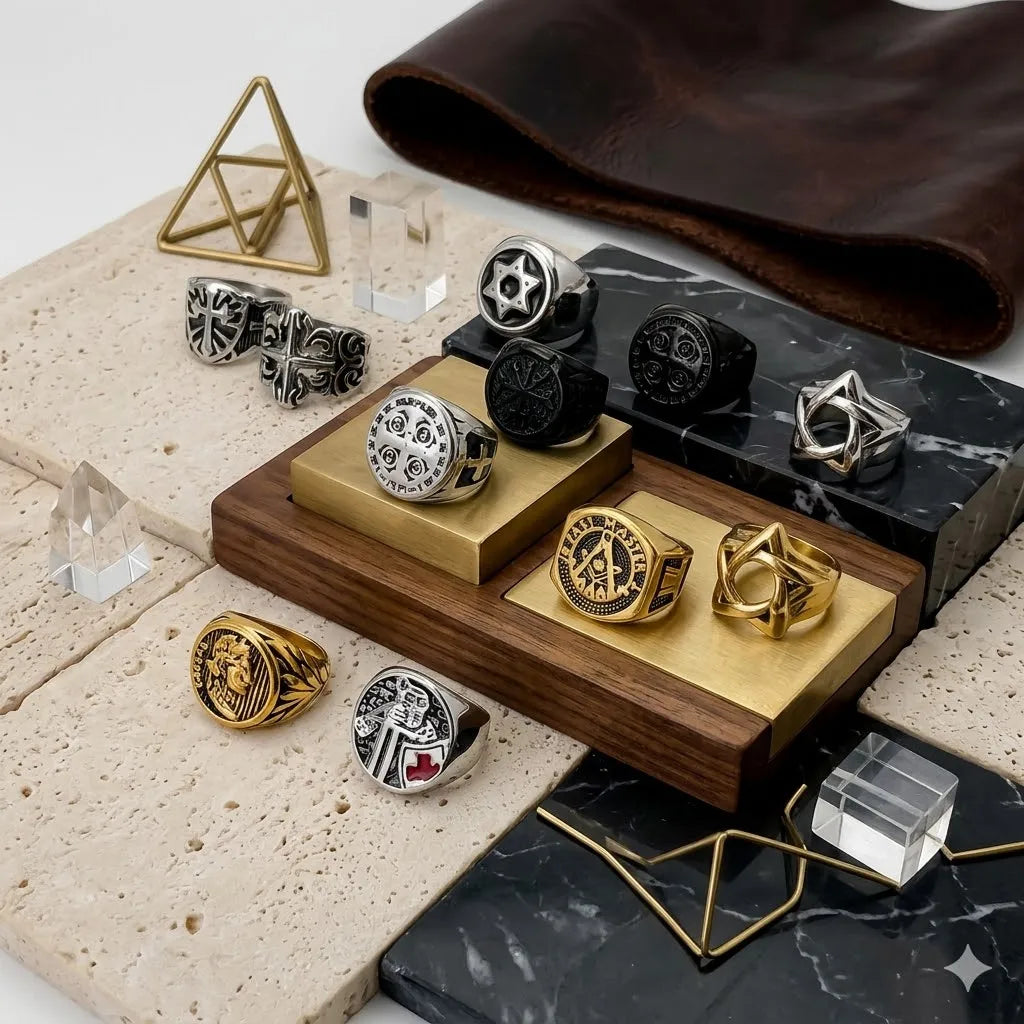 Edelstahl Vintage Ring Herren Klassischer Schmuck