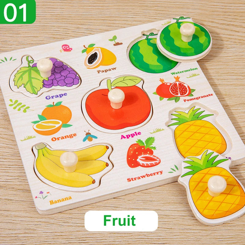 Montessori Holzpuzzle Lernspielzeug für Kinder