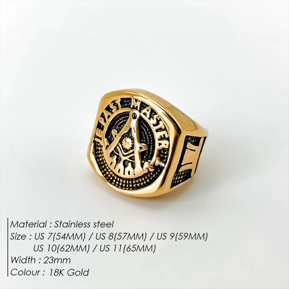 Edelstahl Vintage Ring Herren Klassischer Schmuck