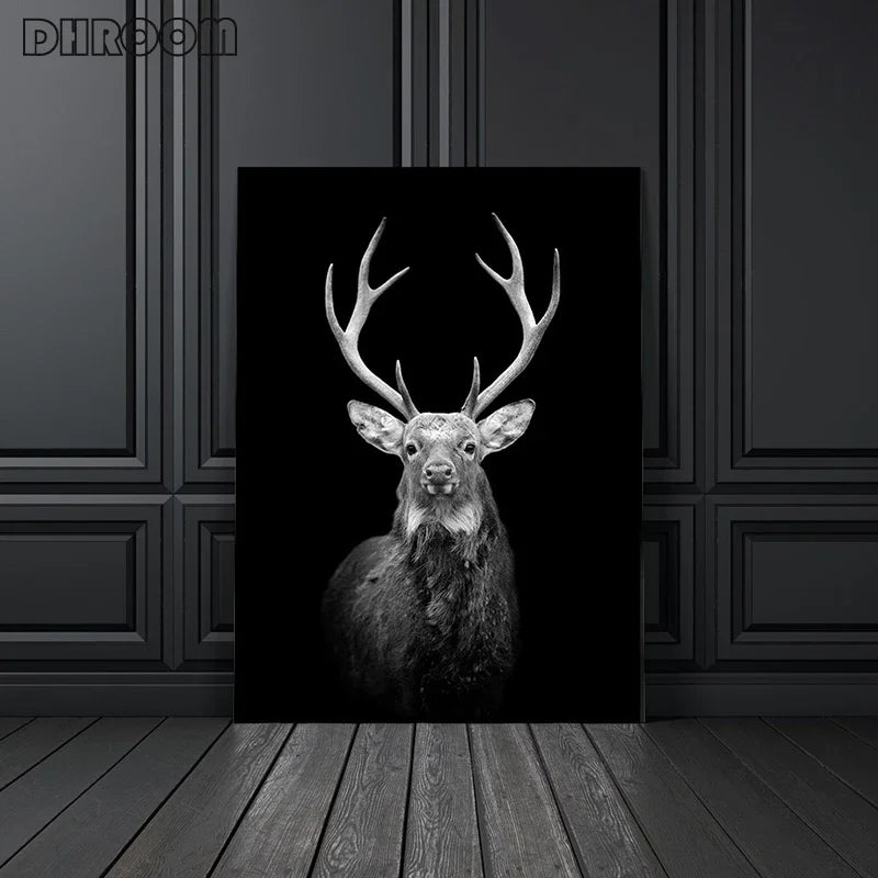 Canvas Painting Animal Wall Art Lion Elephant Deer Zebra Posters and Prints Wall Pictures for Living Room Decoration Home Decor Petoria Store