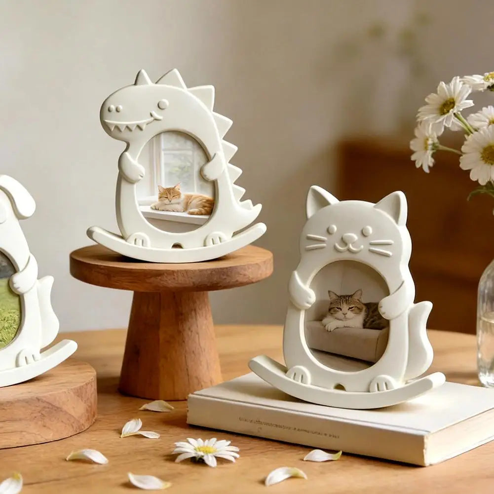 Kitten & Puppy Seesaw Photo Frame Silicone Mold, Epoxy Resin Photo Frame Set Mould, DIY Interlocking Pet Picture Frame Decor Petoria Store