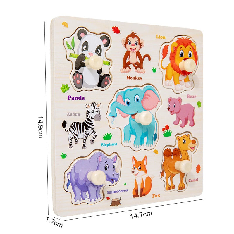 Montessori Holzpuzzle Lernspielzeug für Kinder