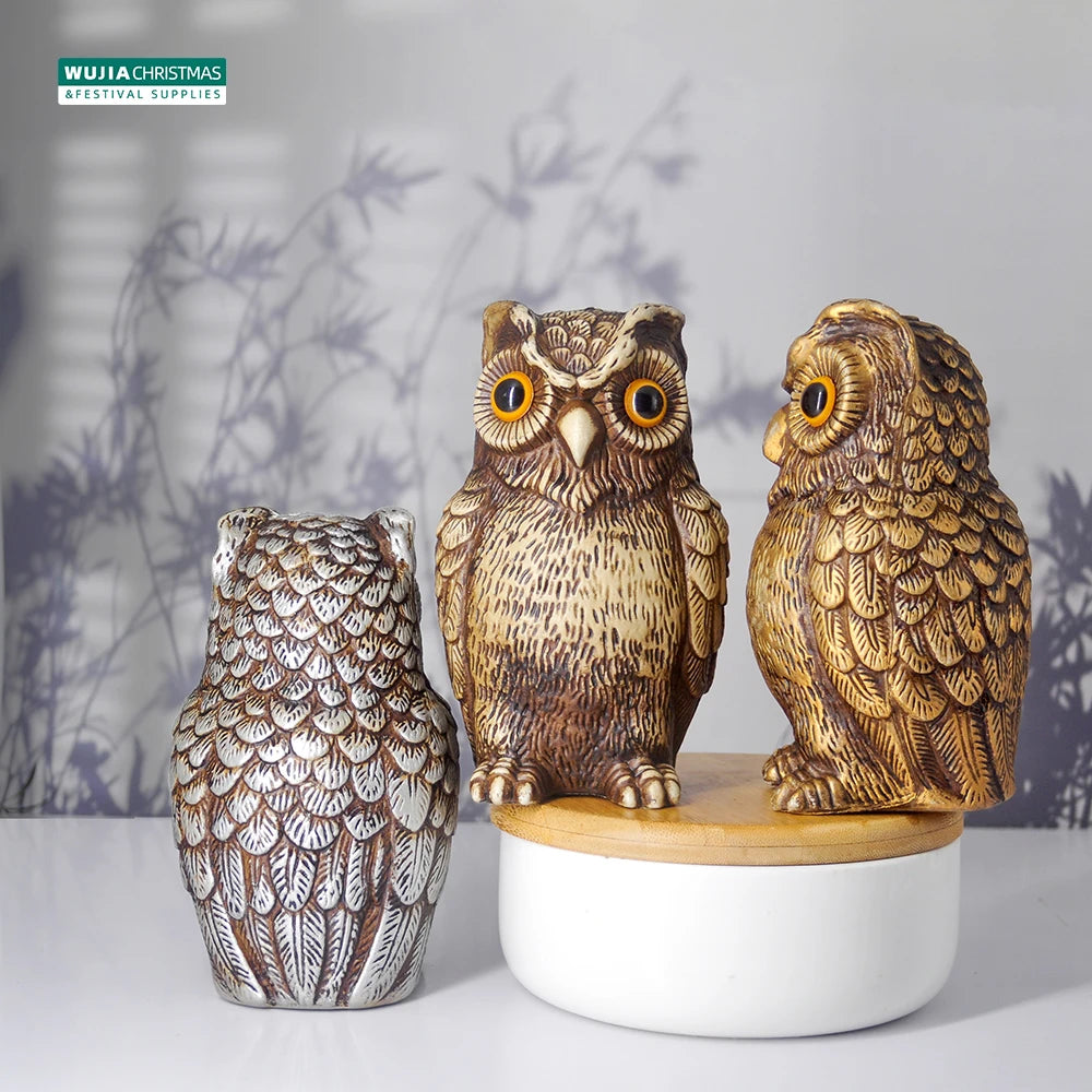 Garden Decor Realistic Owl Statue Scarecrow Fake Bird Scarer Lawn Garden Courtyard House Decorative Figurine Home Decoration Toy Petoria Store