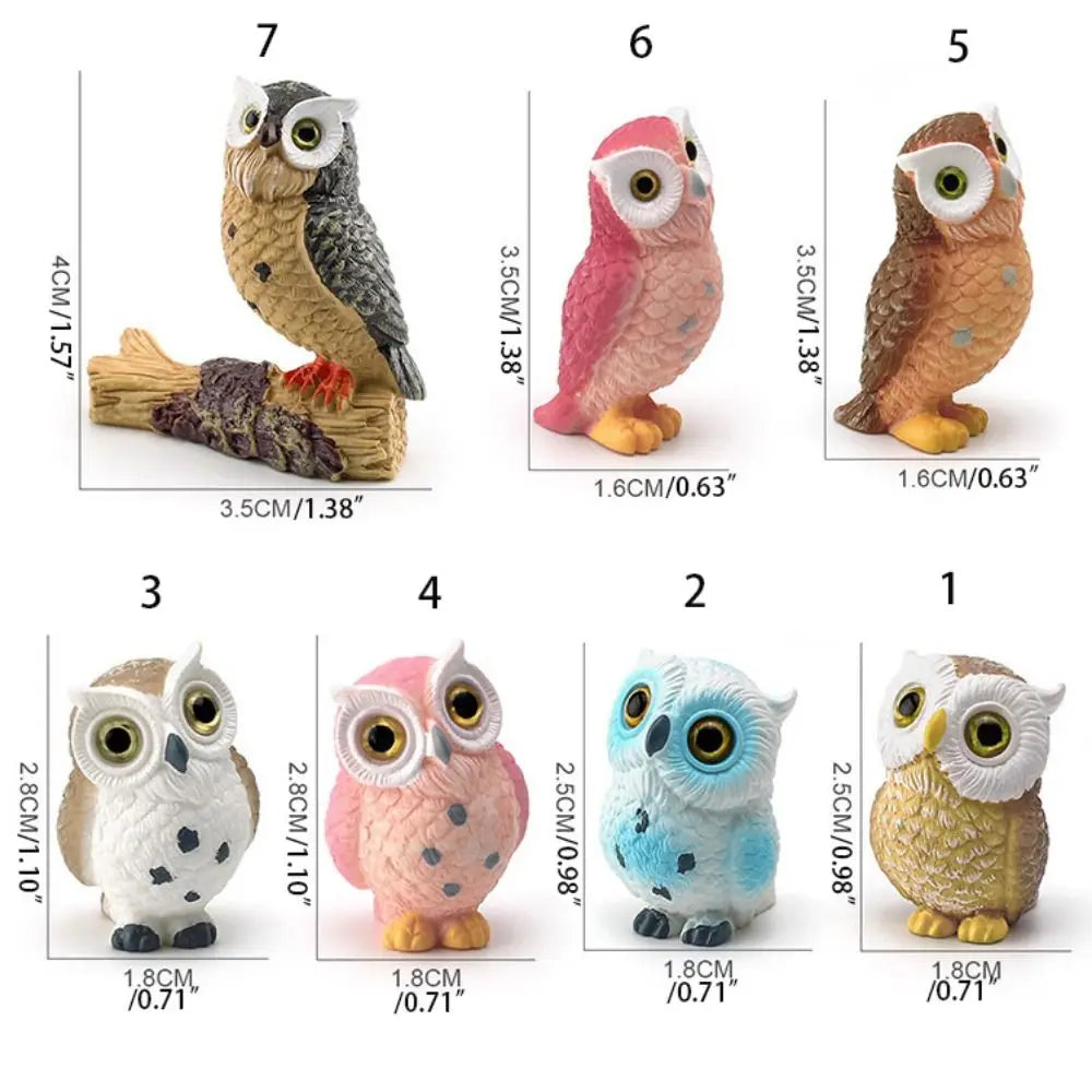 Micro landscape cute owl animal hand-made gardening landscaping decoration accessories desktop small ornaments Petoria Store