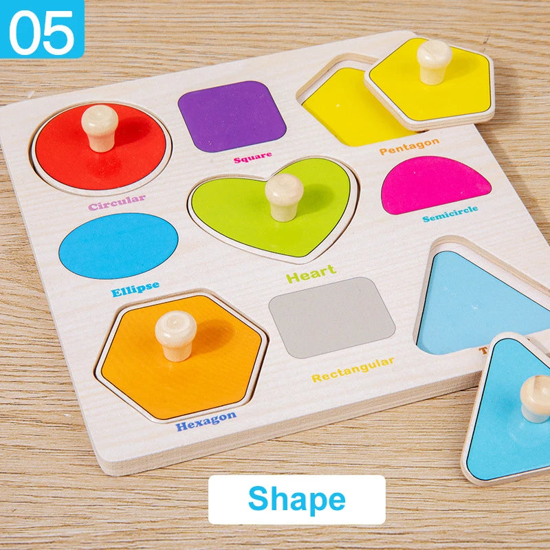 Montessori Holzpuzzle Lernspielzeug für Kinder