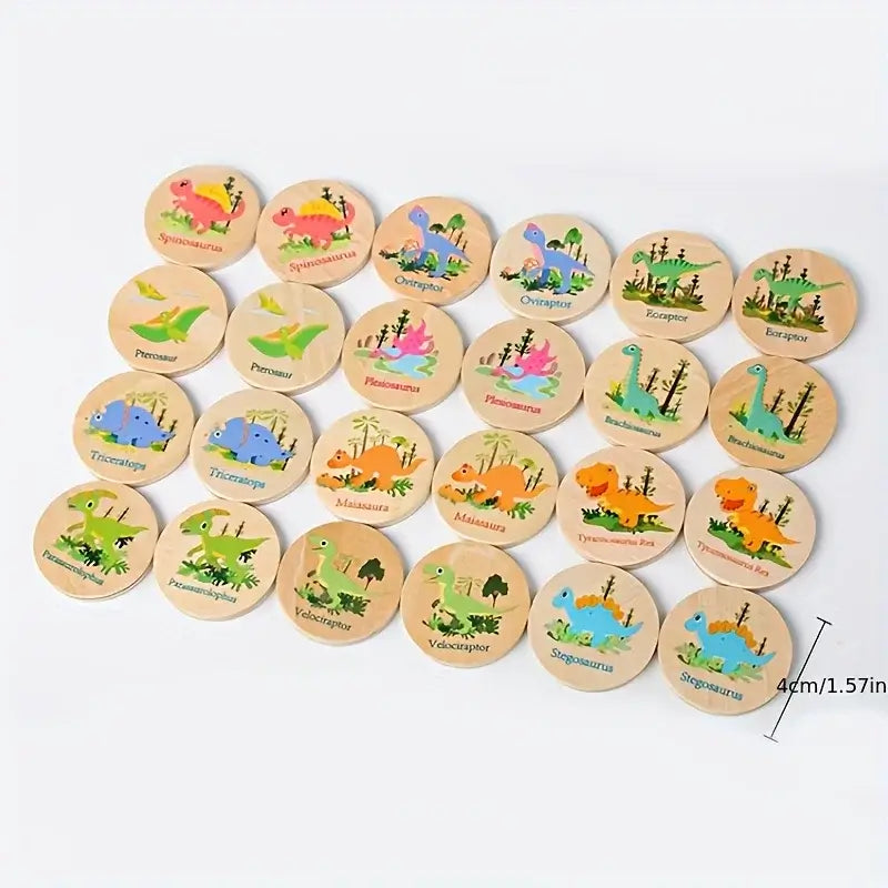Holz Memory-Spiel mit Tiermotiven für Kinder