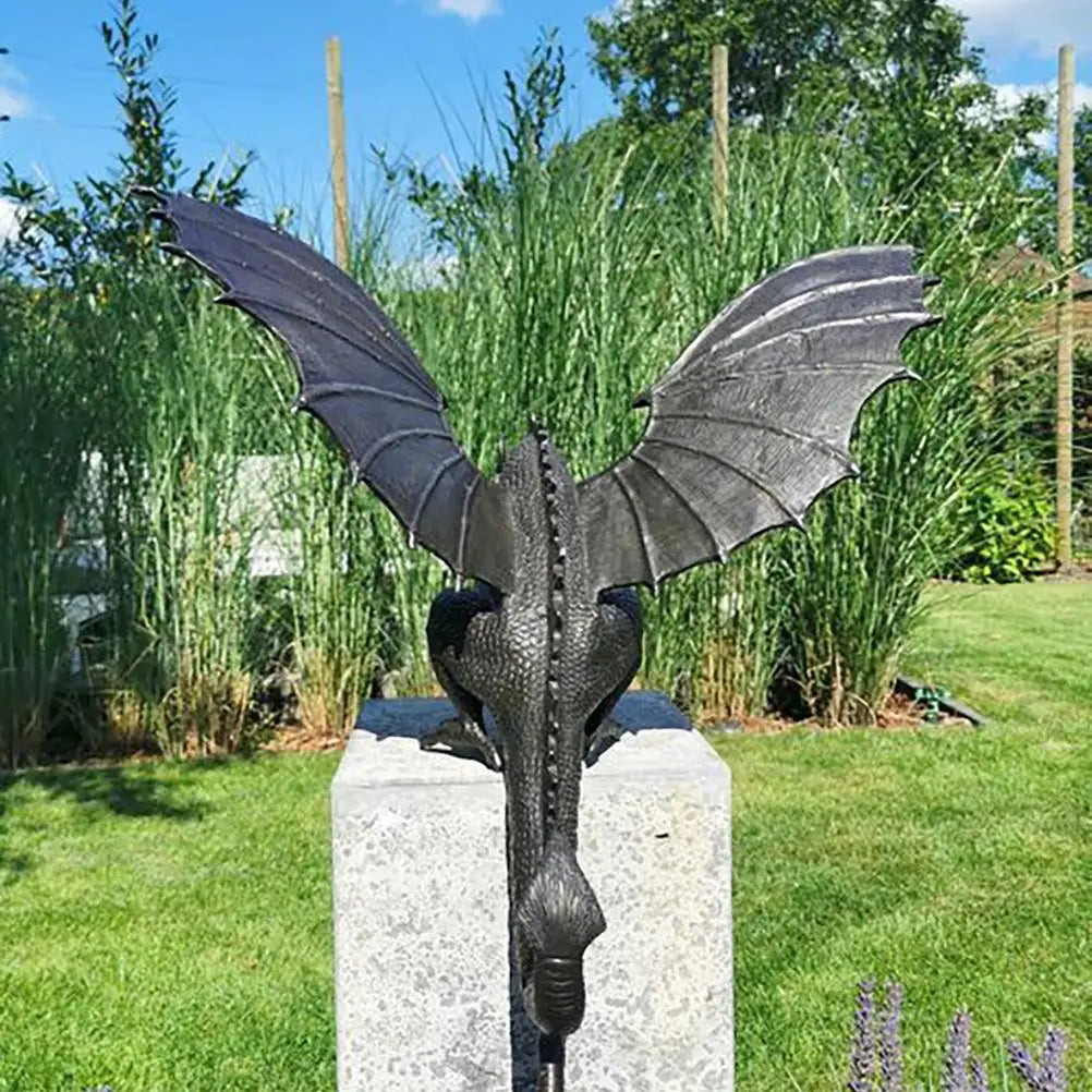 Fountain Dragon Ornament, Garden Dragon Statue, Fountain Dragon Ornament, Resin Water Feature Sculpture, Home Garden Decor Petoria Store