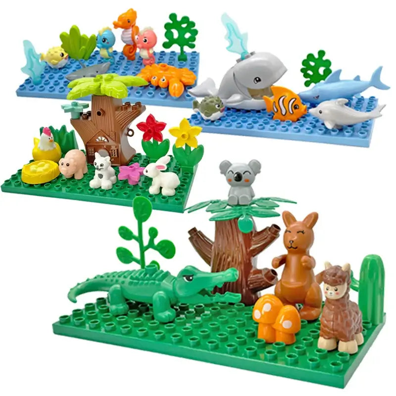🦒 Petoria™ Tier Bausteine Lernset