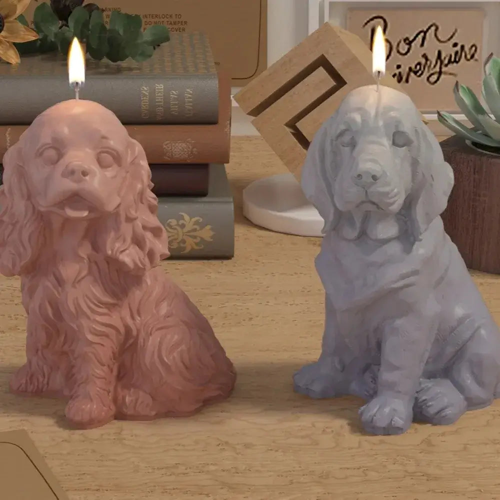 3D Hunde Silikonform für DIY Kerzen Kreativ