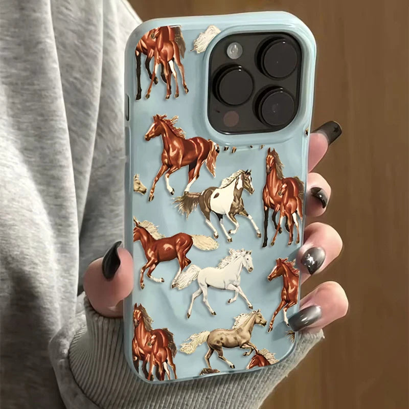 Pferde iPhone Handyhülle Robuste Schutzhülle