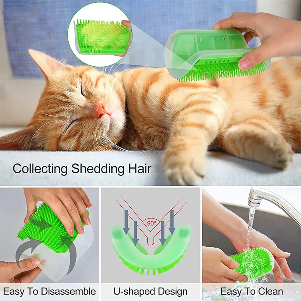 Selbstklebende Eck-Massagebürste für Katzen Petoria