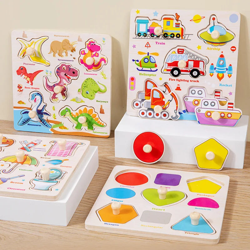 Montessori Holzpuzzle Lernspielzeug für Kinder