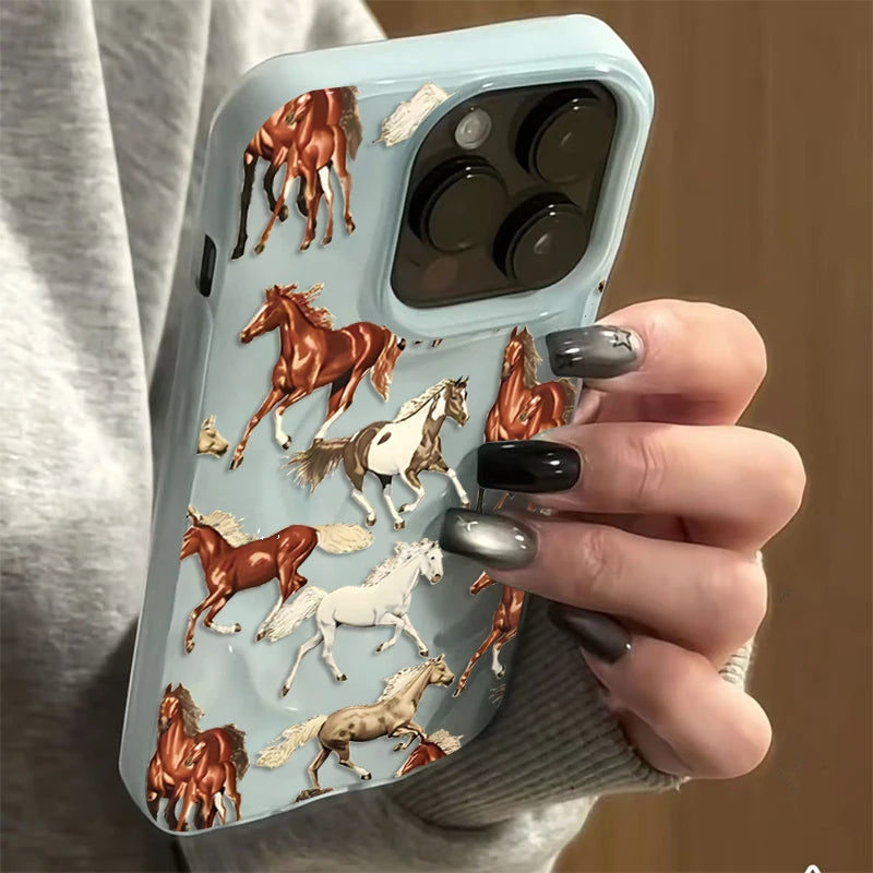 Pferde iPhone Handyhülle Robuste Schutzhülle
