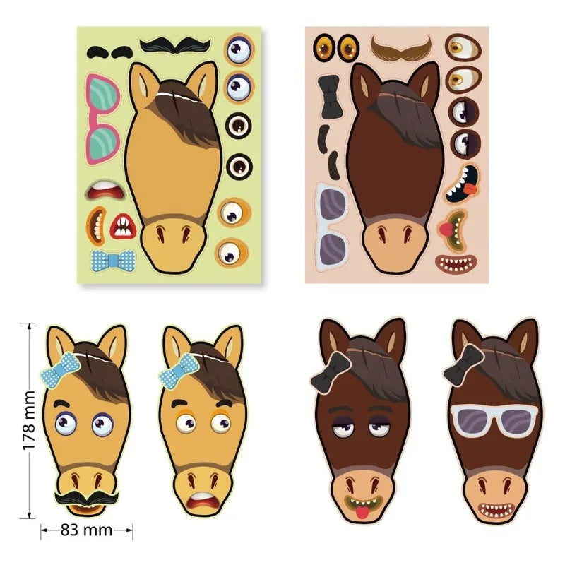 Pferd DIY Puzzle Aufkleber Set Kreativ