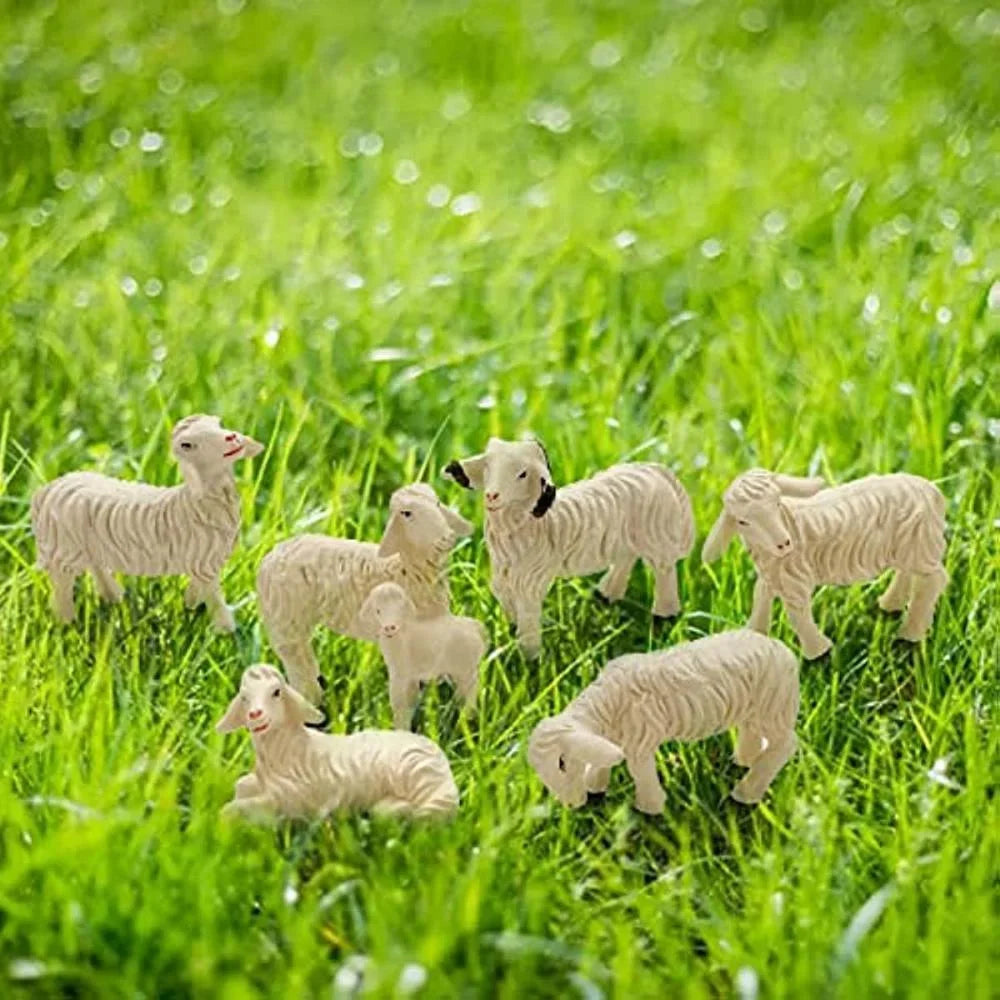 Miniature Garden Figurines Garden Sheep Statues Outdoor Decor Art Outdoor for Fall Winter Garden Decor Petoria Store