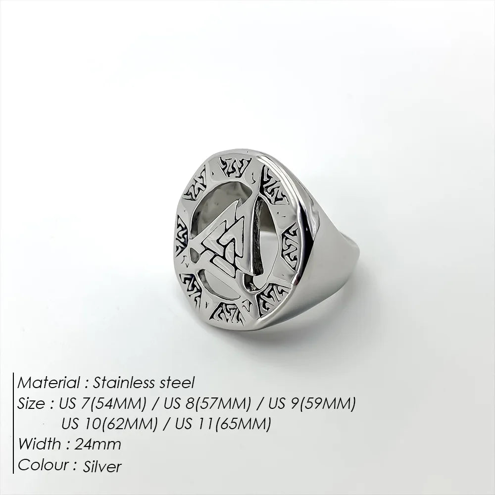 Edelstahl Vintage Ring Herren Klassischer Schmuck