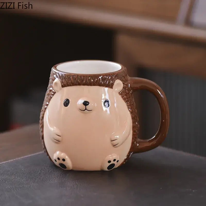 3D Tiermotiv Keramiktasse Cartoon Kaffeebecher