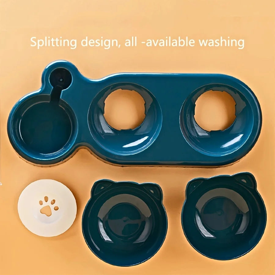 3-in-1 Futter- und Wassernapf mit Nackenschutz