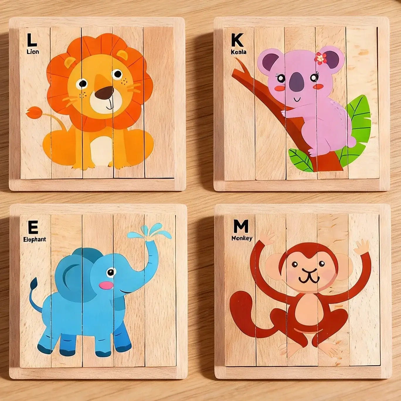 Holz Tier Puzzle Montessori Lernspiel